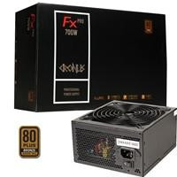 Various CRONUS 700ATV FX PRO 700W PSU, black computer power supply unit with a 140mm silent cooling fan, non-modular design, flat black cables, featuring 80 PLUS Bronze efficiency, and high performance specifications.