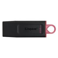Various Kingston DataTraveler Exodia 256GB USB 3.2 Blk/Pink USB Flash Drive, close-up view of the black and pink portable USB storage device with Kingston branding