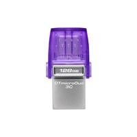 Various Kingston DataTraveler DTDUO3CG3/128GB 128GB MicroDuo USB OTG Flash Drive, 3C, USB-C and Type A, compact portable flash drive with dual USB-C and USB Type-A connectors for versatile data transfer.