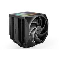 Various be quiet! Dark Rock Elite CPU Cooler, image showing a high-performance CPU cooler with two silent wings fans, heat pipes, ARGB lighting, and speed switch for optimal cooling and compatibility with various sockets.