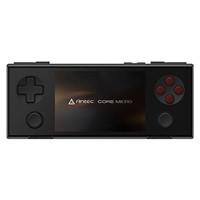 Various Antec Core Micro Portable Handheld Gaming Console, sleek black Android-powered mobile gaming system with 3.5-inch IPS screen, featuring D-pad, dual shoulder buttons, and multiple control buttons.