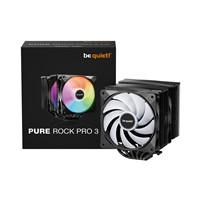 be quiet! Pure Rock Pro 3 LX CPU Cooler, Universal Socket, 2 x Light Wings Fans, 2000RPM, only 34.8dB(A) at maximum fan speed, 250W TDP
