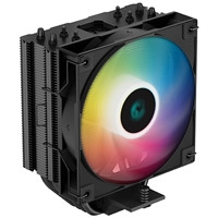 DeepCool AG400 Black ARGB V2 CPU Air Cooler, 120mm PWM Fan, 4 Direct Touch Heat Pipes, Addressable RGB, LGA1851/1700/1200