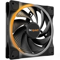 be quiet! Light Wings PWM High Speed Addressable RGB Fan, 140mm, 2200RPM, 4-Pin PWM Fan & 3-Pin ARGB Connectors, Black Frame, Black Blades
