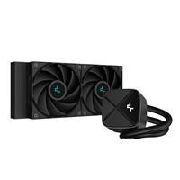 Various DeepCool LS520S Zero Dark All In One Liquid CPU Cooler, 240mm radiator with two 120mm DeepCool fans and compatible with Intel and AMD processors.