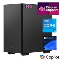 LOGIX Micro Tower - Designed for CCTV Use - Intel i5 Processor, 16GB Kingston Memory, 500GB Kingston SSD, Output to 4 Monitors