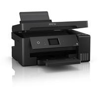 Various Epson EcoTank ET-15000 C11CH96401CA Printer, Colour, Wireless, A3, All-in-One inc Fax, Network, ADF, 6.8cm Touchscreen Panel, front view highlighting the scanner and control panel.