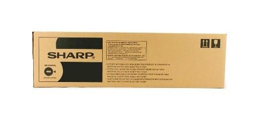 Sharp MX-601HB Toner Waste Box (50K pages), rectangular cardboard packaging with Sharp branding and product information