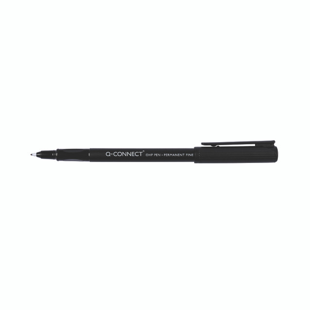 Q-Connect OHP Pen Perm Fine BLK PK10