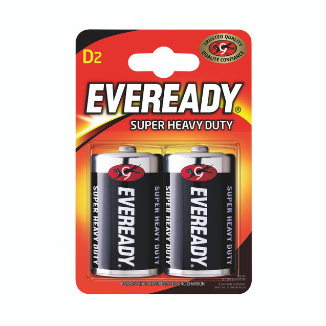 Eveready Super HD Size D Battery PK2