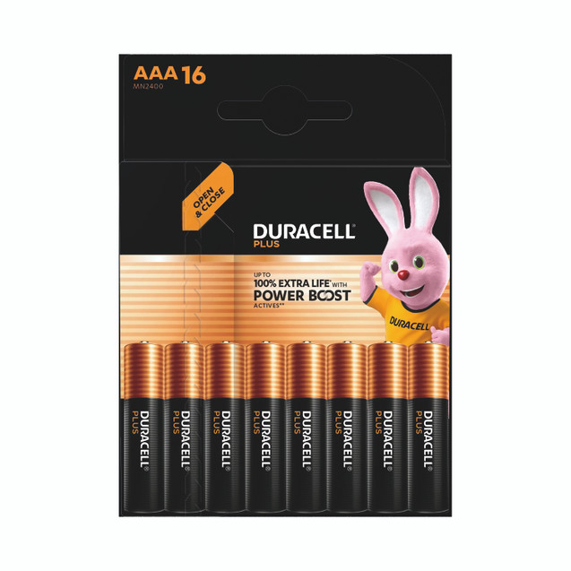 Duracell Plus Aaa Battery Alk PK16