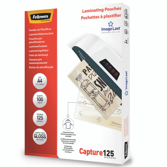 Fellowes A4 Lam Pouch 125MIC PK100