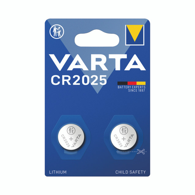 Varta CR2025 Coin Cell Battery PK2