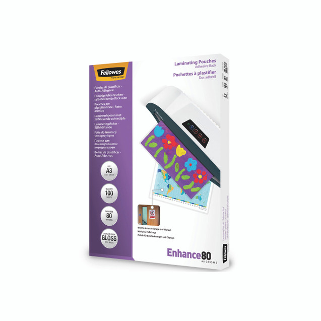 Fellowes A3 Lamg Pouch 80M PK100