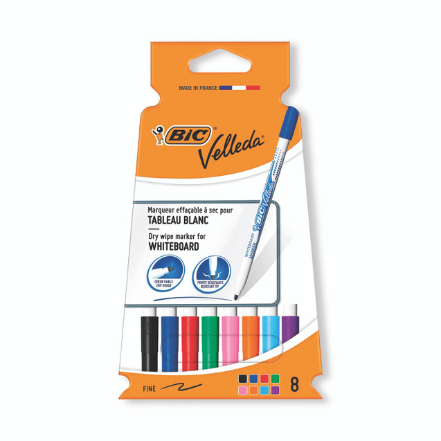 Bic Velleda 1721 Fine Marker AST PK8