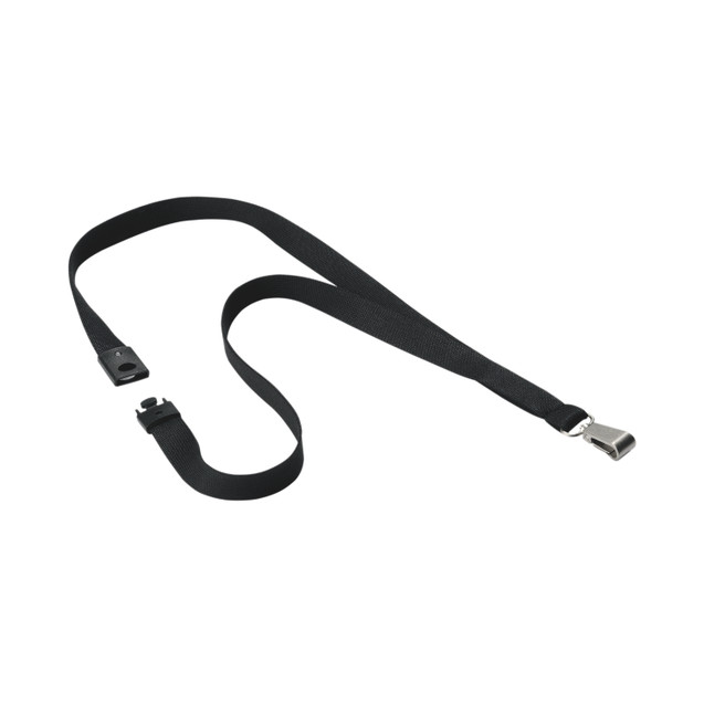 Durable Lanyard 15MM Black PK 10