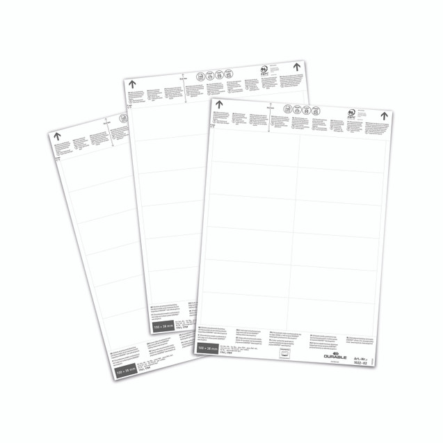 Durable Insert Sheets 100X38MM PK240