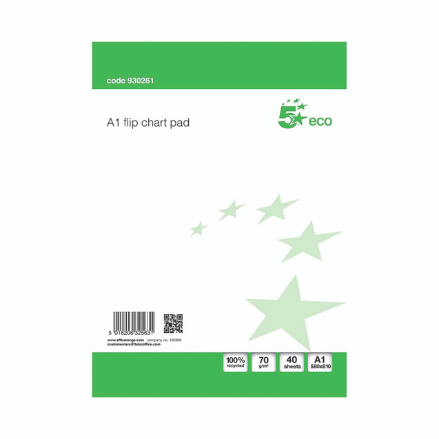 Eco Flipchart Pad A1 PK5