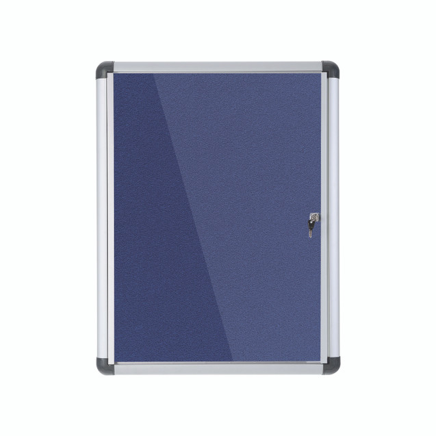 Glazed Noticeboard BLU Felt 900X1200