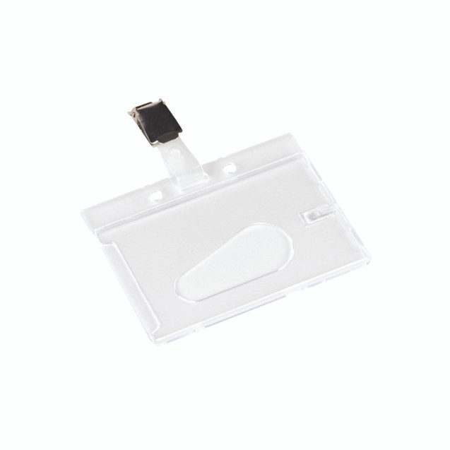Qconnect Rigid Badge Hlder Clip PK10