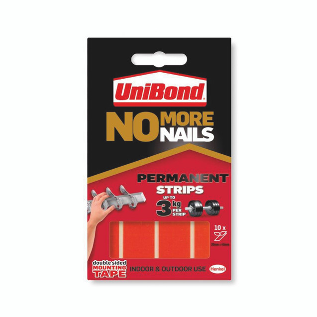 No More Nails Perm Adh Strp Red PK10