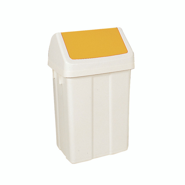 50L Swing Bin White/Yell 330353