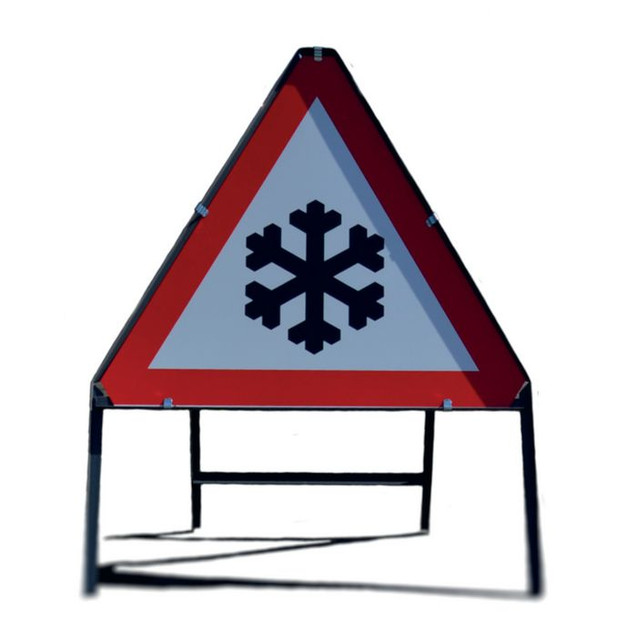 Hazard Snow/Ice Warning Sign 600MM