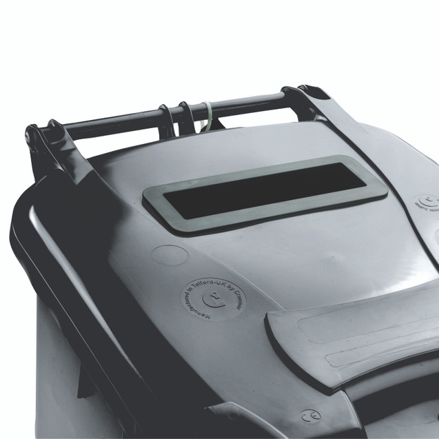 120L Locked GREY Wheelie Bin 377879