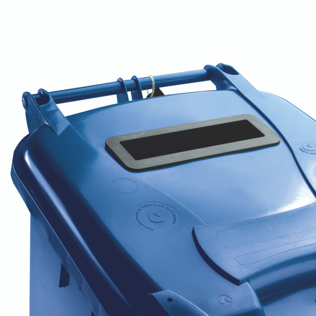140L Locked Blue Wheelie Bin 377891