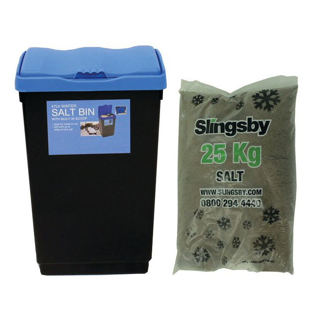 Salt Bin Kit 47L + 25KG Brown Salt