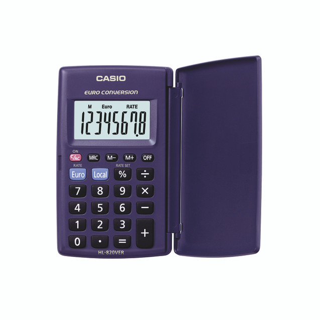 Casio HL-820 8 Digit Pocket Calc BLK
