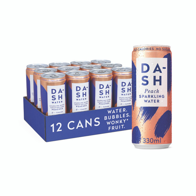 Dash Spkg Water Peach 330ML PK12