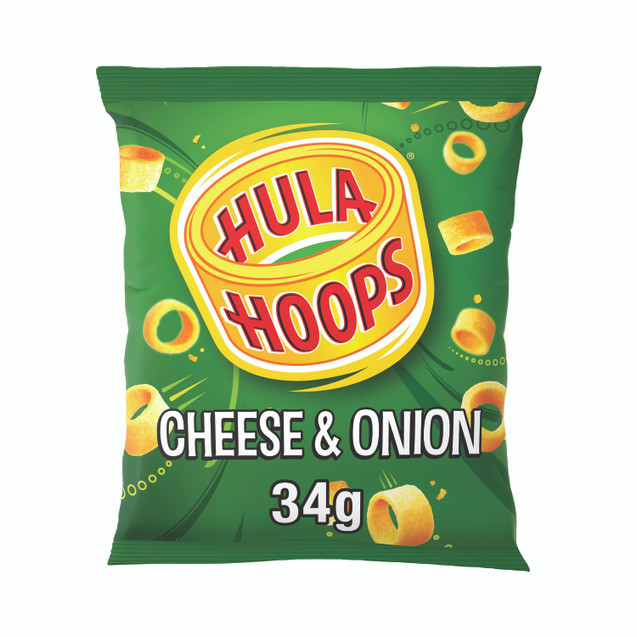 Hula Hoops Cheese And Onion 34G PK32