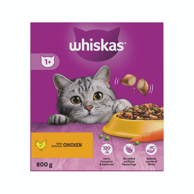 1+ Cat Complete Dry Chicken 800G PK5