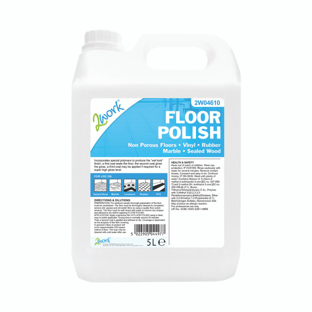 2Work Floor Polish 5 Litre