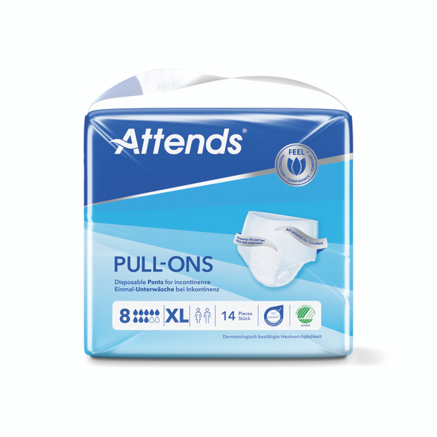 Attends Pullons Pant Sz 8XL X4 PK14