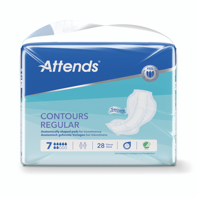 Attends Contours Pad Sz 7 Reg PK28