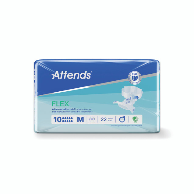 Attends Flex Nappies Sz 10M X4 PK22