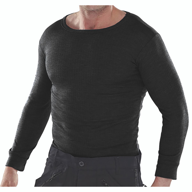 Long Sleeve Thermal Vest Black S