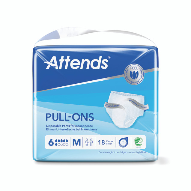 Attends Pullons Pant Sz 6M X4 PK18