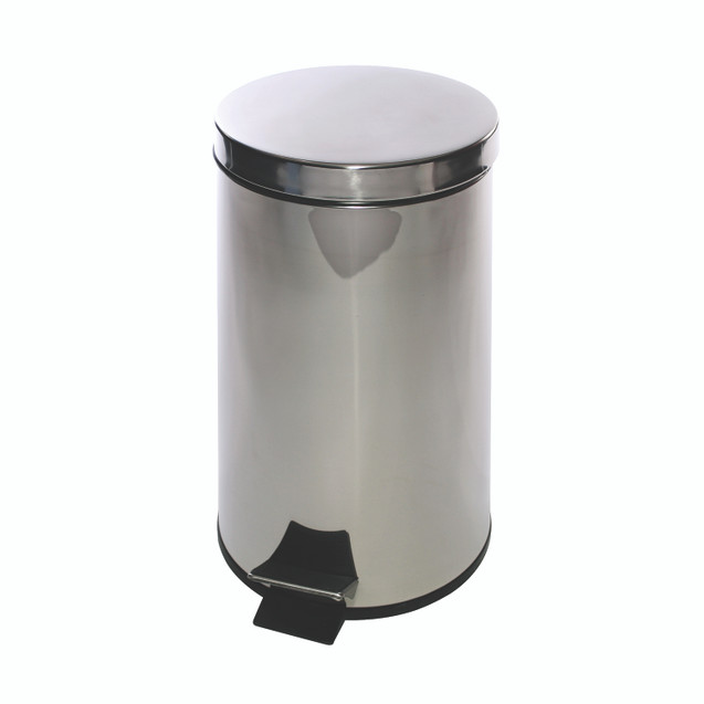 Stainless Steel Pedal Bin 12LTRE SLV