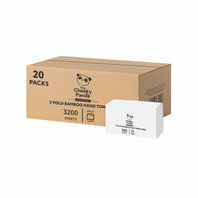 2-PLY V-Fold Hand Towel White PK20