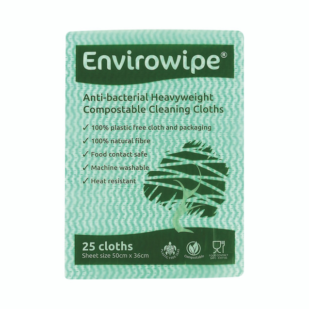Envirowipe Folded Cloths Green PK25