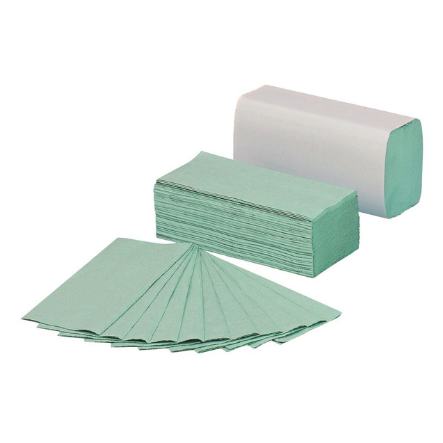 Z-Fold 1-PLY Hand Towels Green PK12
