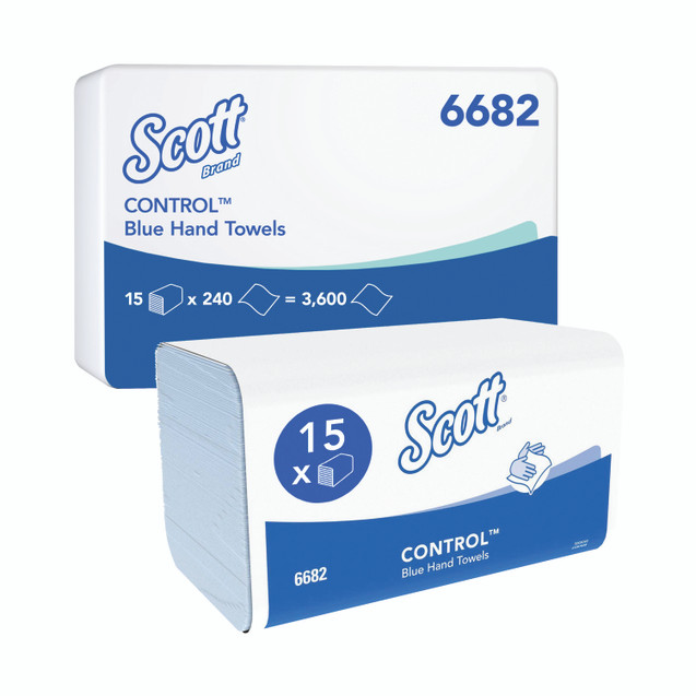 V-Fold Paper Hand Towels Blue PK15