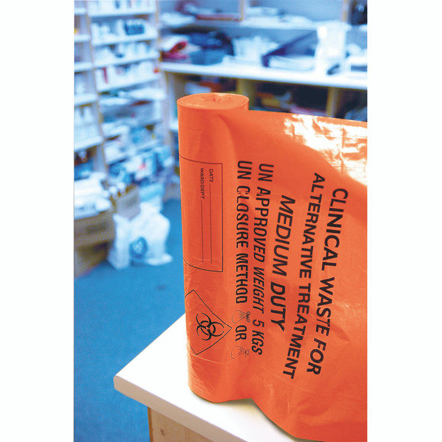 Clinical Waste Sack Medium Org PK25