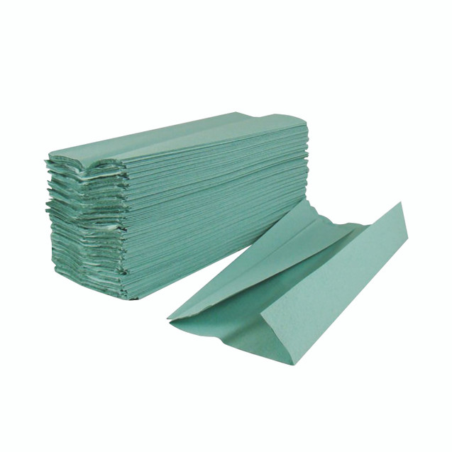2Work 1-PLY Hand Towel Green PK2880