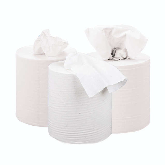 2Work Cfeed Roll 2-PLY 150M WHT PK6