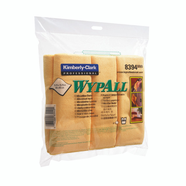 Microfibre Cloths 400X400MM Ylw PK6
