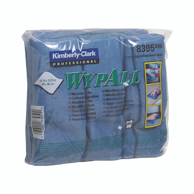Microfibre Cloths 400X400MM Blue PK6